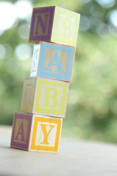 ABC Blocks. Wooden alphabet blocks — Stock Photo, Image