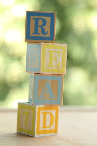 Abc-Blocks. Holzbuchstabenblöcke — Stockfoto