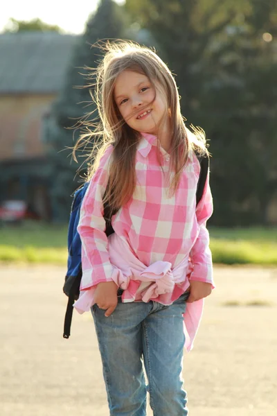 Cute smiling schoolgirl — Stock Photo, Image