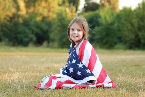 Beautiful little American — Stock Photo, Image