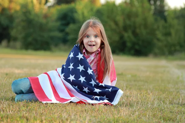 Beautiful little American — Stock Photo, Image