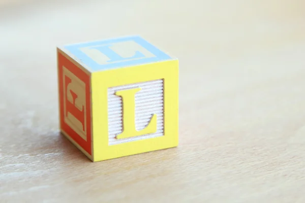 Letter l alphabet cubes font — Stock Photo, Image