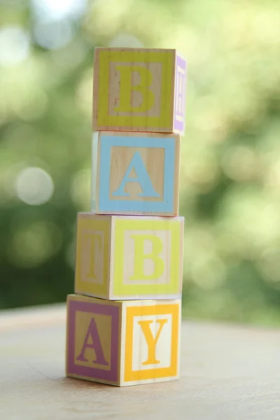 Bambini blocchi di legno ortografia — Foto Stock