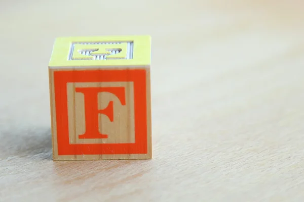 Letter F alphabet cubes font — Stock Photo, Image