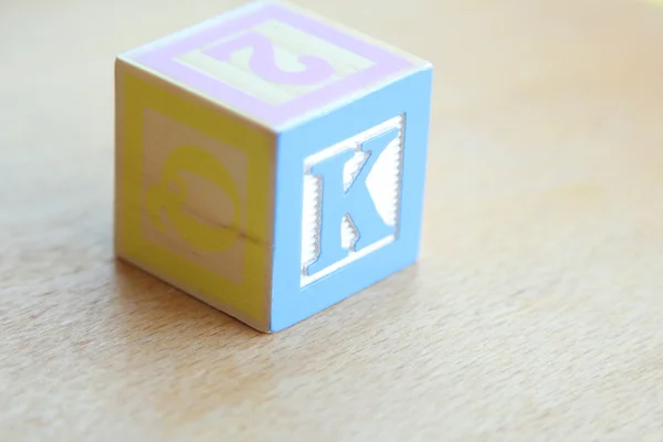 Letter k alphabet cubes font — Stock Photo, Image