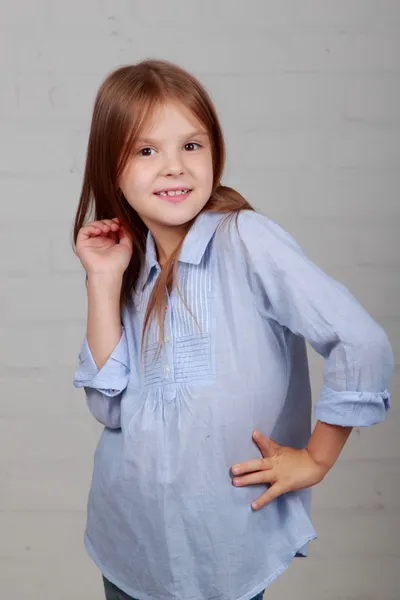 Portrait of a beautiful little girl — Stock Photo, Image