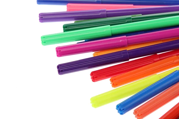 Várias canetas de ponta de feltro — Fotografia de Stock