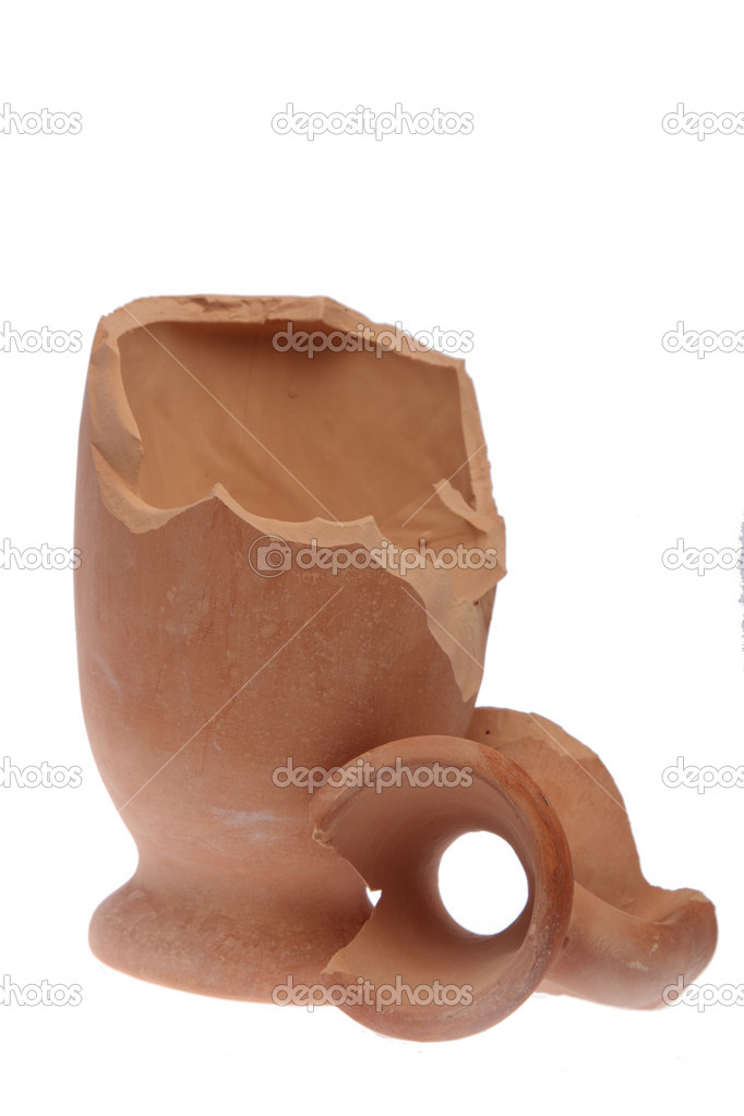Old broken amphora
