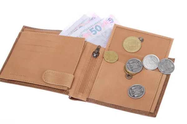 Wallet with Ukrainian hryvnia — Stock Photo, Image