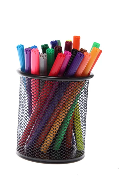 Canetas de marcadores coloridos — Fotografia de Stock