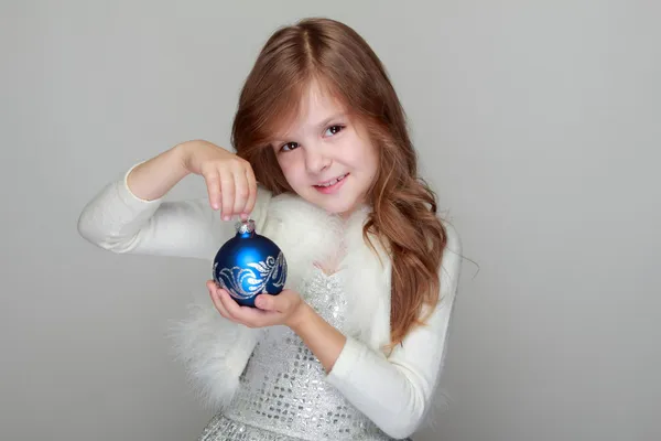 Child with Christmas decorations — Stock Photo, Image