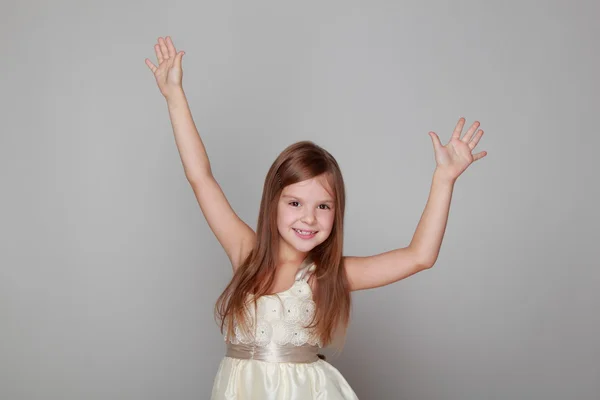 Cute little girl in dress — Stock Photo, Image