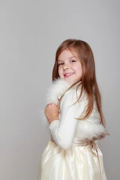 Bonito menina no vestido — Fotografia de Stock