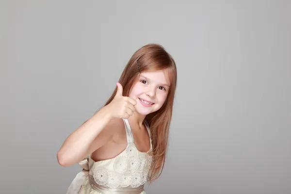 Bonito menina no vestido — Fotografia de Stock