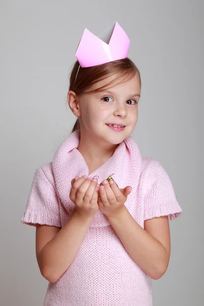 Kleines Mädchen Prinzessin — Stockfoto