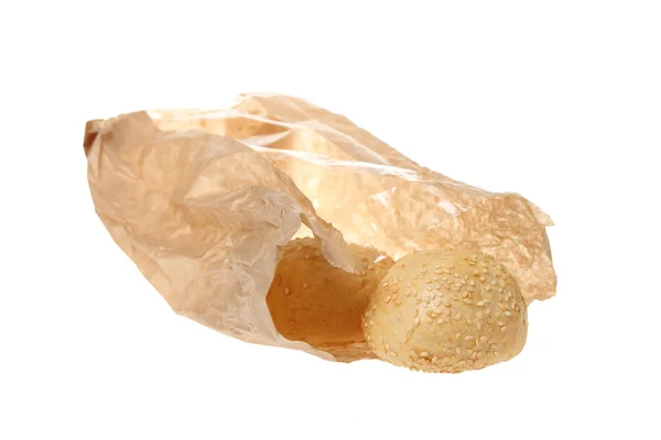 Bread bun with sesame seeds — Stock Photo, Image