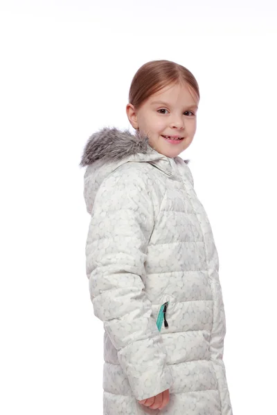 Girl in winter coat — Stock Photo, Image