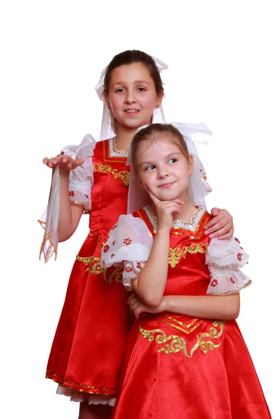 Chicas en vestido nacional ruso —  Fotos de Stock