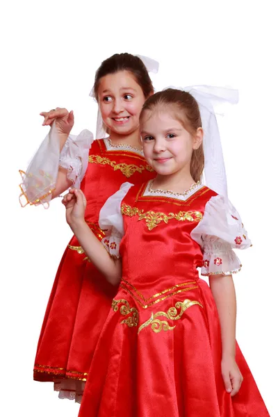 Girls in Russian national dress — Stock Photo, Image