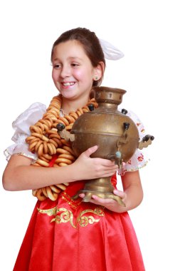semaver Rus kızla