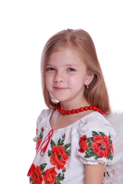 Little girl in Ukrainian national costume — Stock Photo, Image