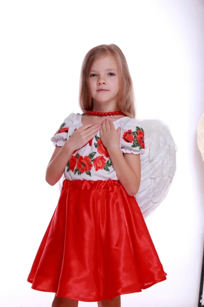 Little girl in Ukrainian national costume — Stock Photo, Image