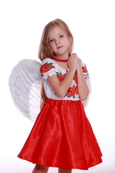 Little girl in Ukrainian national costume — Stock Photo, Image