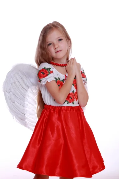 乌克兰民族服饰的小女孩 — 图库照片