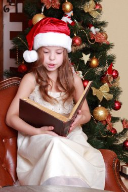 Noel'de kız okuma kitabı