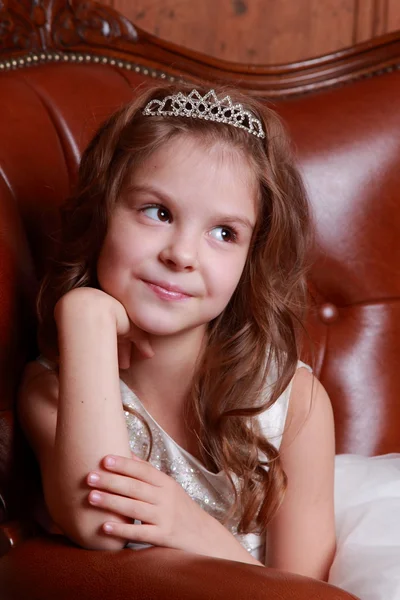 Princess near the fur-tree — Stock Photo, Image