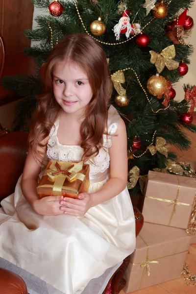 Beautiful princess near the fur-tree — Stock Photo, Image