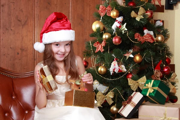 Beautiful princess near the fur-tree — Stock Photo, Image