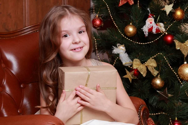 Beautiful princess near the fur-tree — Stock Photo, Image