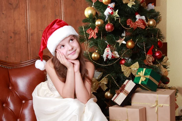 Beautiful princess near the fur-tree — Stock Photo, Image