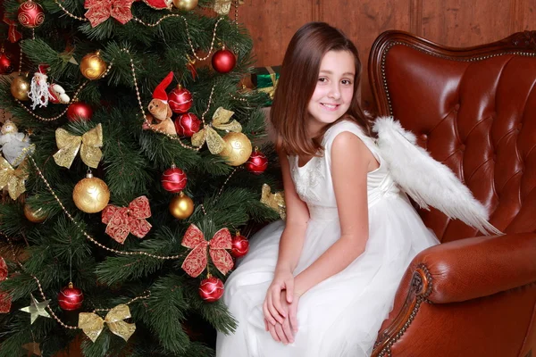 Little girl as an angel — Stock Photo, Image
