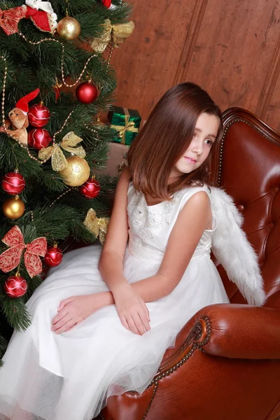 Menina como um anjo — Fotografia de Stock