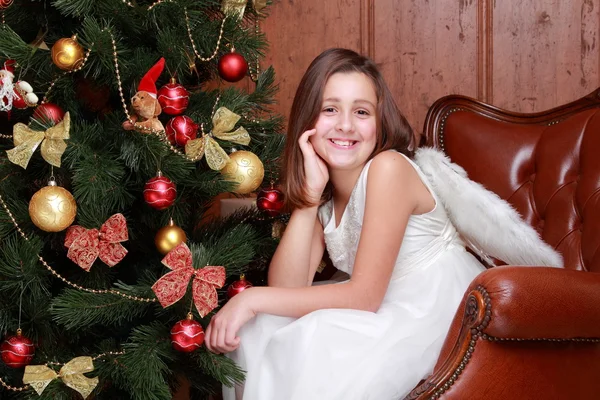 Little girl as an angel Stock Image