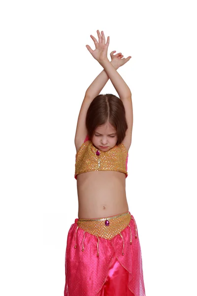 Genç oryantal dans eden kız — Stok fotoğraf