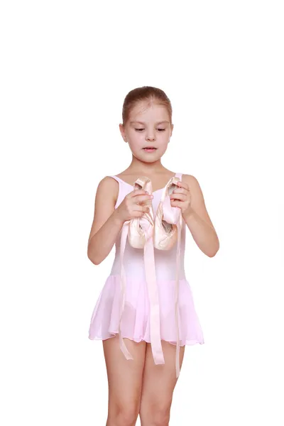 Kleines Mädchen als Ballerina verkleidet — Stockfoto