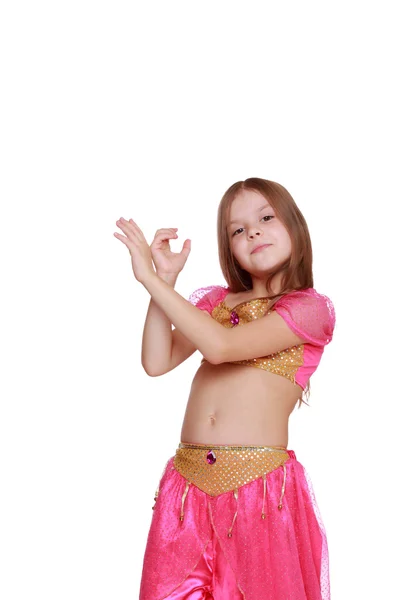Unga magen dansande flicka — Stockfoto
