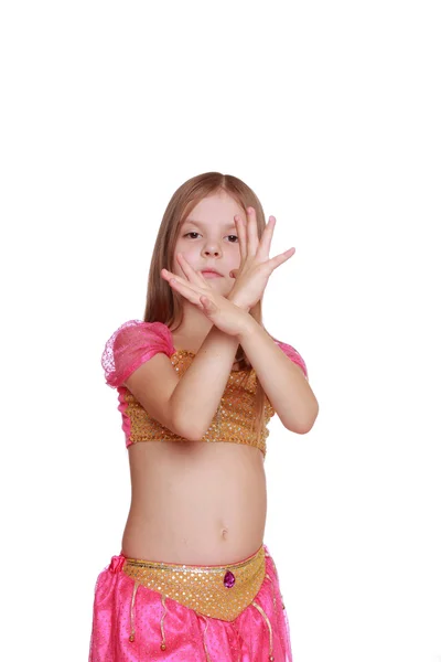 Jonge buik dansende meisje — Stockfoto
