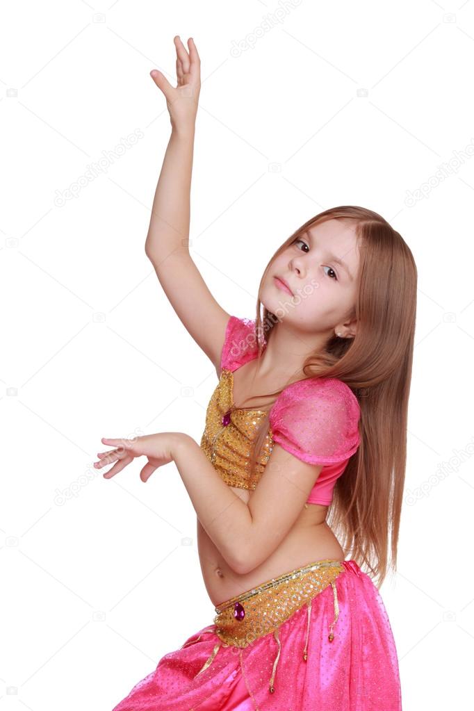 Young belly dancing girl — Stock Photo © Mari1Photo 35329595