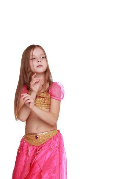 Genç oryantal dans eden kız — Stok fotoğraf
