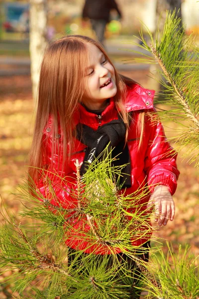Dziewczynka jesień Park — Zdjęcie stockowe