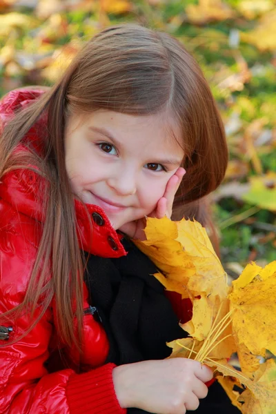Kleines Mädchen im Herbst — Stockfoto