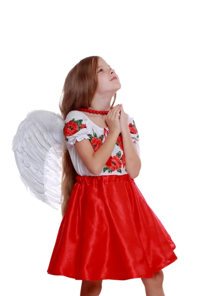 Little angel in Ukrainian costume — Stock Photo, Image