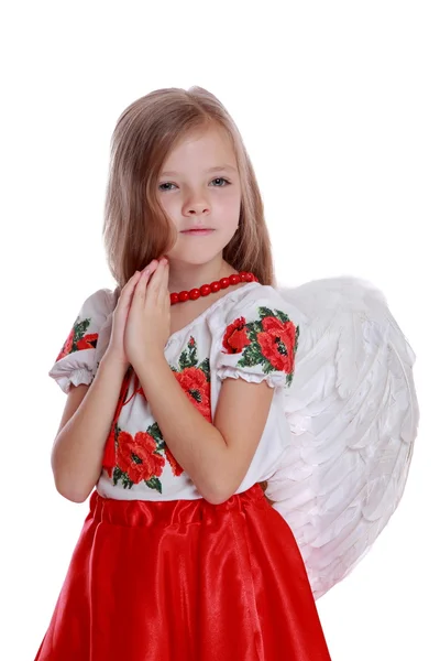 Little angel in Ukrainian costume — Stock Photo, Image