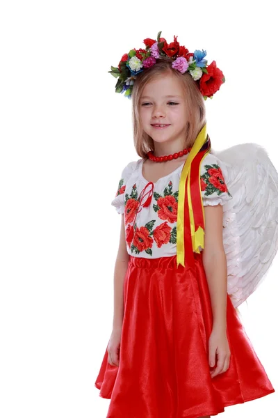 Little angel in Ukrainian costume — Stock Photo, Image