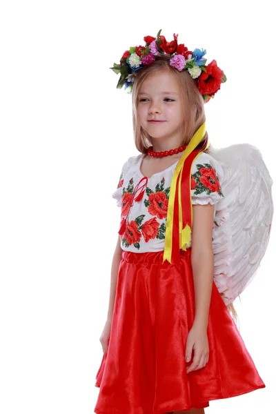 Little angel in Ukrainian costume — Stock Photo, Image