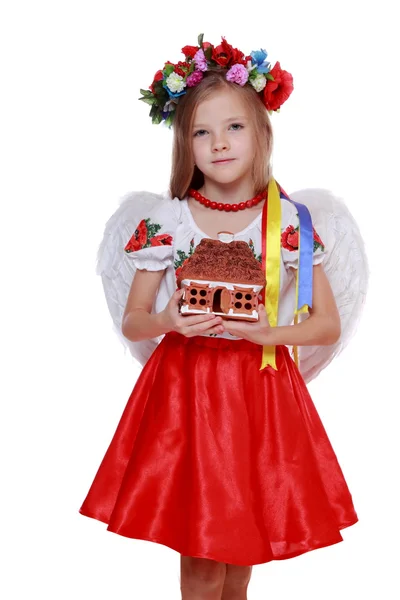 Fille dans un costume ukrainien national — Photo